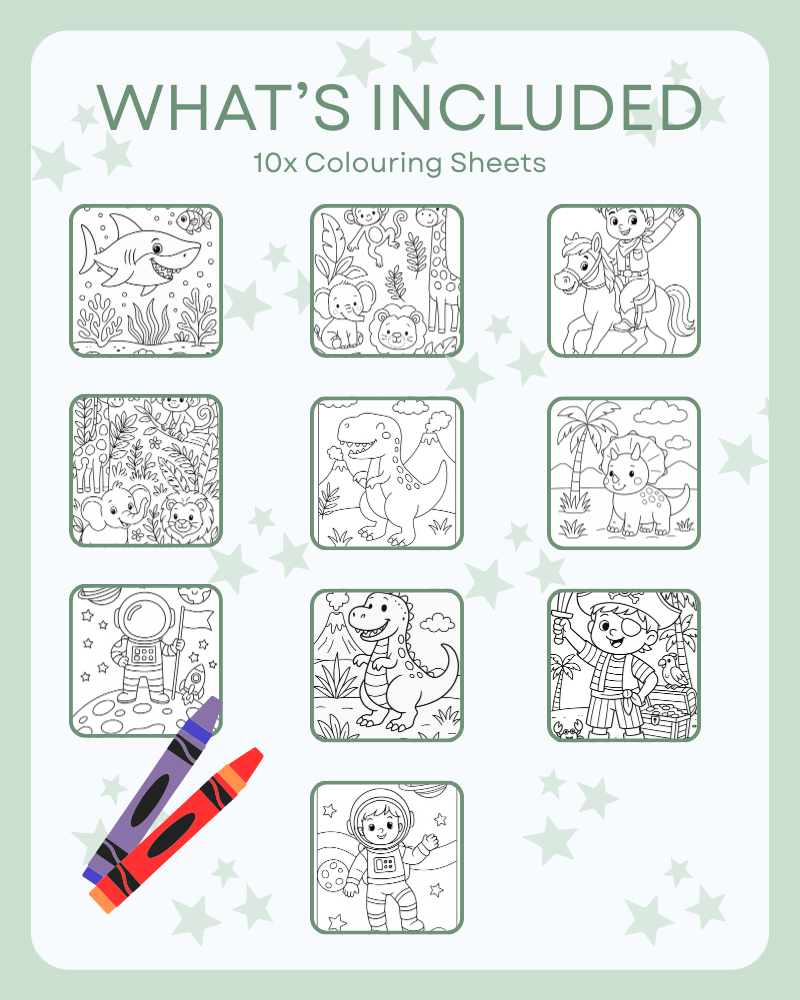 cover picture of boys colouring sheets