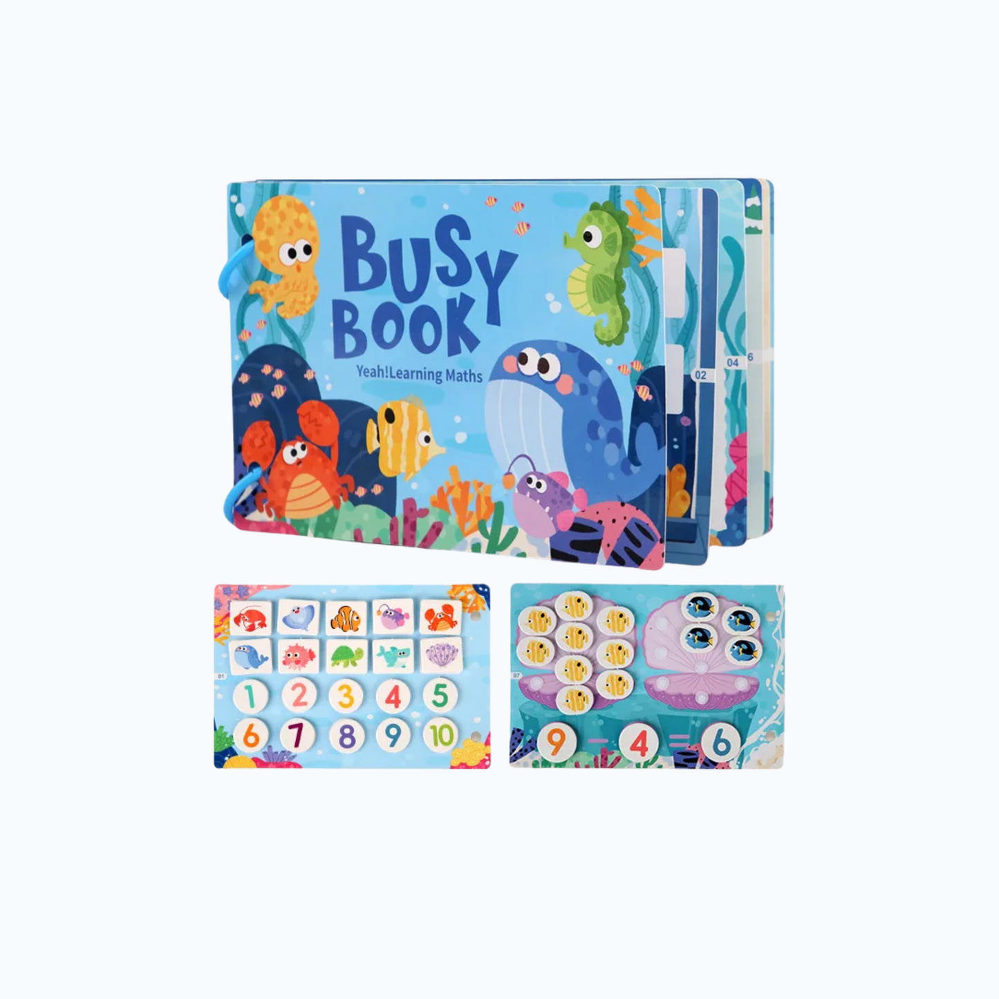 sea animal counting activity book