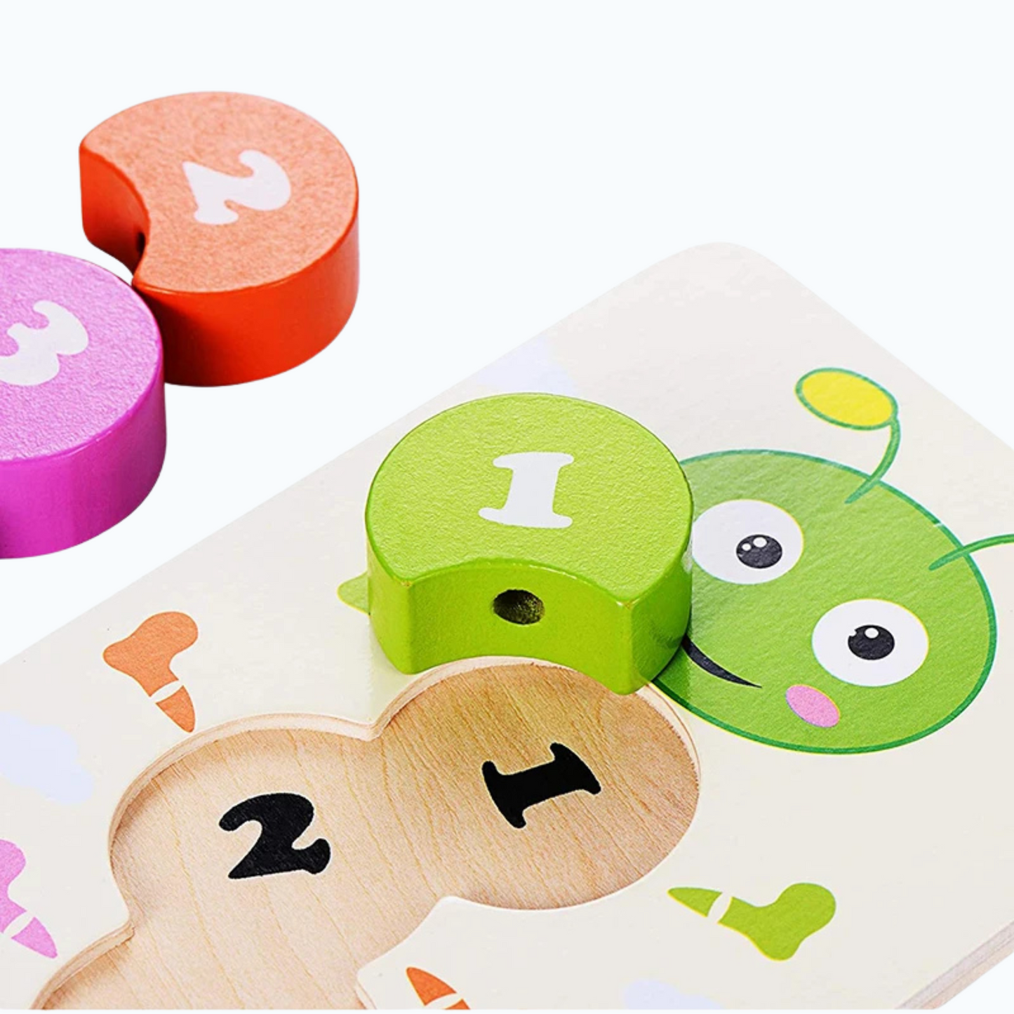 Montessori Wooden Number Lacing Toy for Toddlers – Fine Motor & Counting Skills