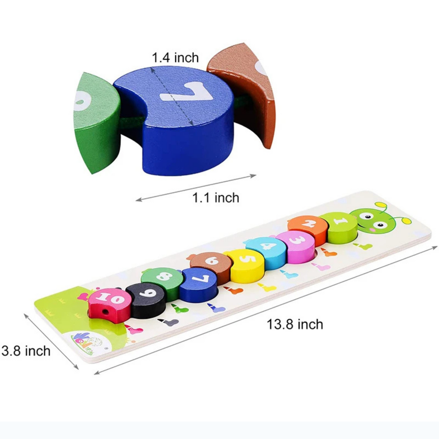 Montessori Wooden Number Lacing Toy for Toddlers – Fine Motor & Counting Skills