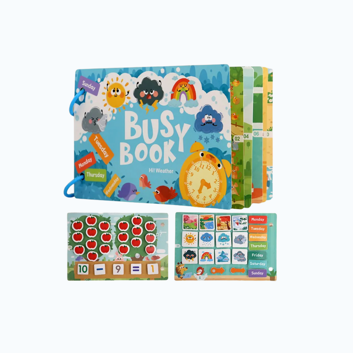preschool learning busy book with math activities