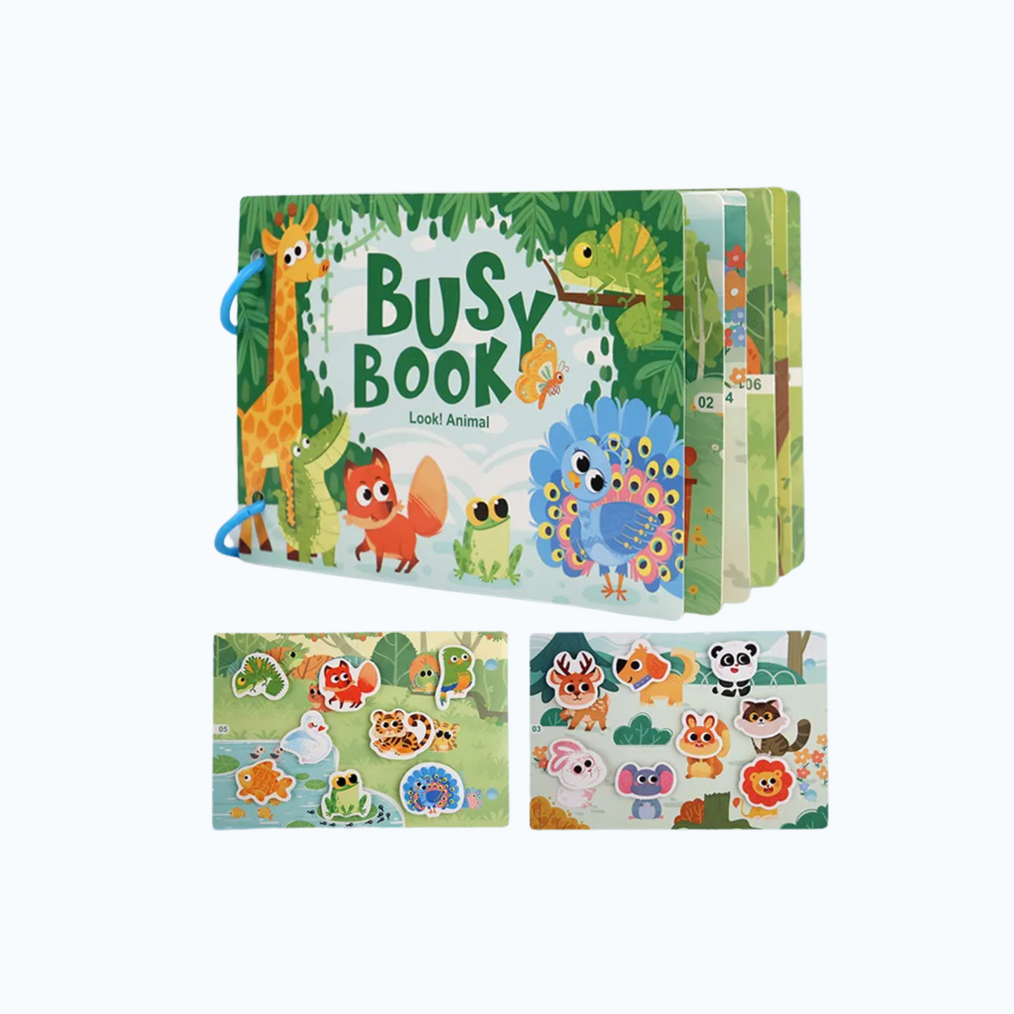 animal velcro reusable learning stickers