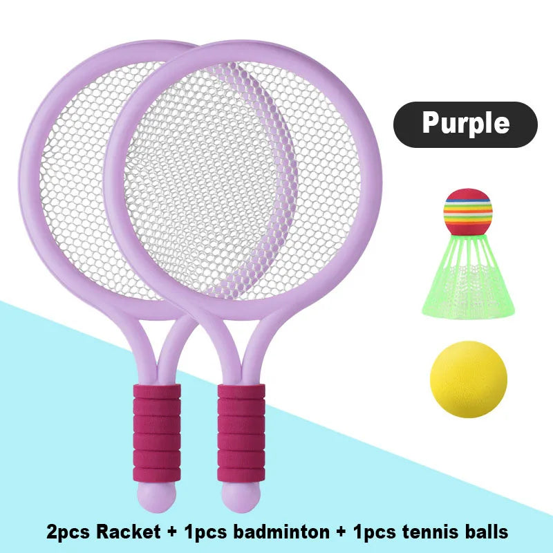 Children’s Outdoor Racket Set – 2 Rackets, 1 Shuttlecock & 1 Ball | Lightweight Sports Toy