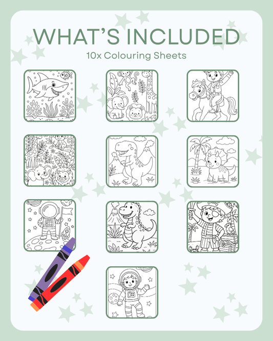 cover picture of boys colouring sheets
