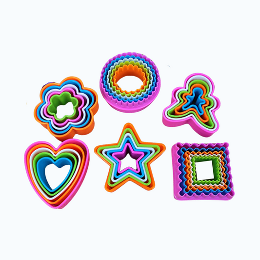 Fun Shape Rainbow Cookie Cutter Set – 6 Designs for Creative Baking