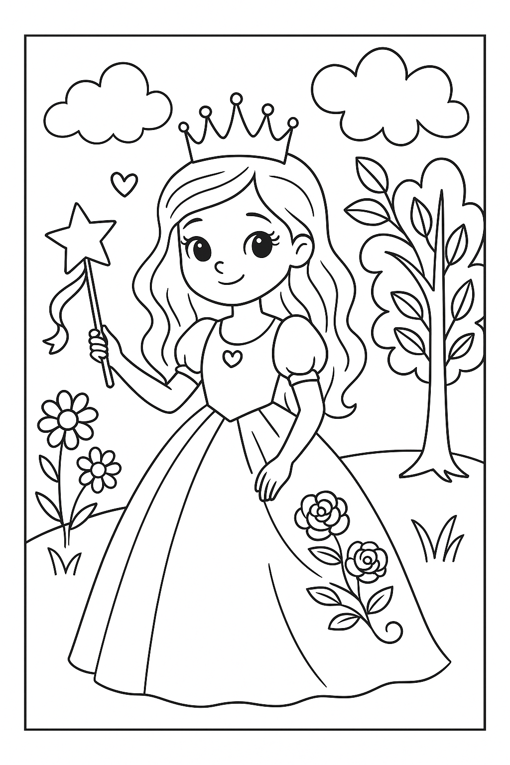 Magical Colouring Pages for Girls – Unicorns, Princesses, Mermaids & More (Digital Download)