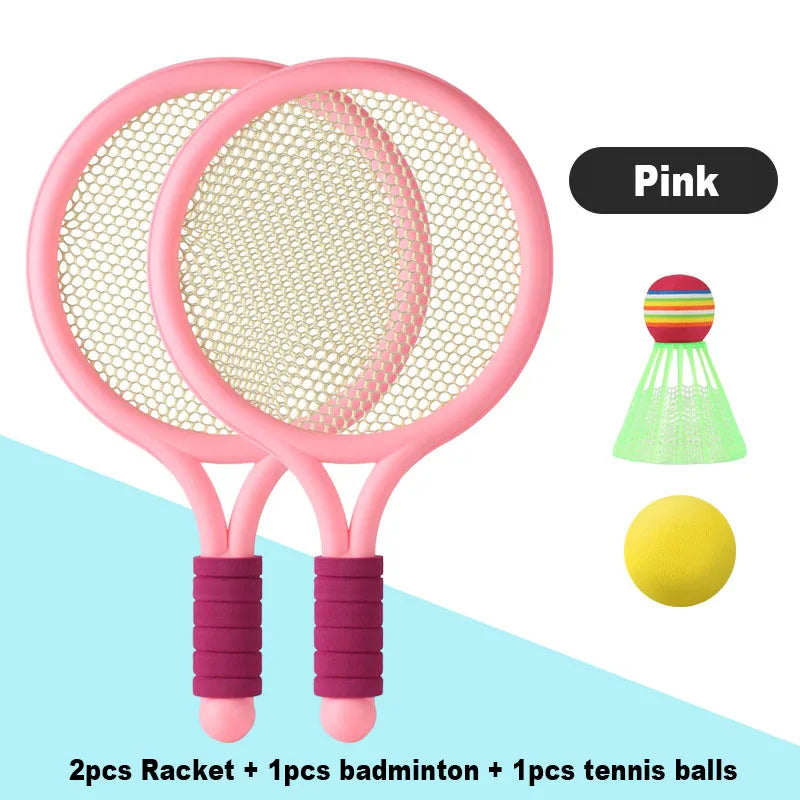 Children’s Outdoor Racket Set – 2 Rackets, 1 Shuttlecock &  1 Ball | Lightweight Sports Toy