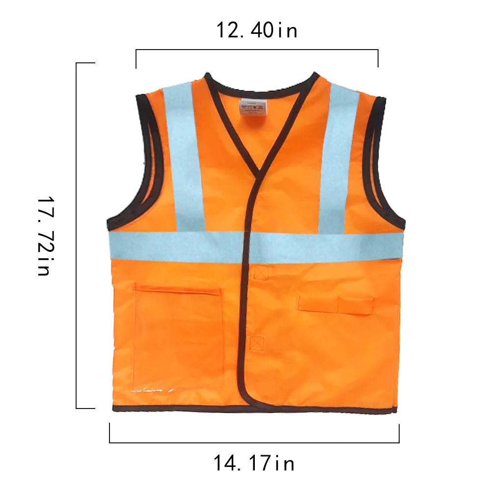 Construction Worker Costume for Boys, Pretend Builder Outfit for Kids, Role Play Dress Up