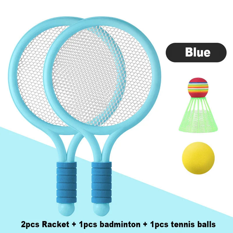 Children’s Outdoor Racket Set – 2 Rackets, 1 Shuttlecock &  1 Ball | Lightweight Sports Toy