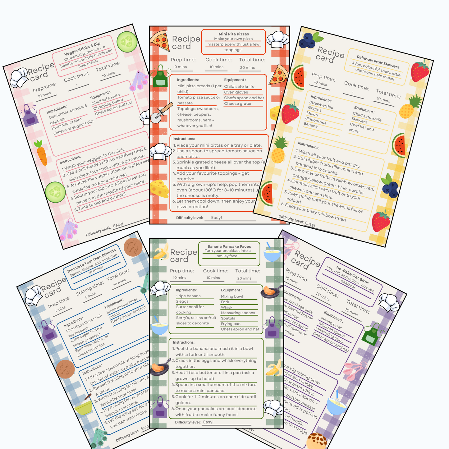 Little Chefs Club Recipe Cards Downloads – Fun Cooking Activities for Kids