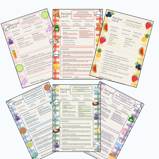 Little Chefs Club Recipe Cards Downloads – Fun Cooking Activities for Kids
